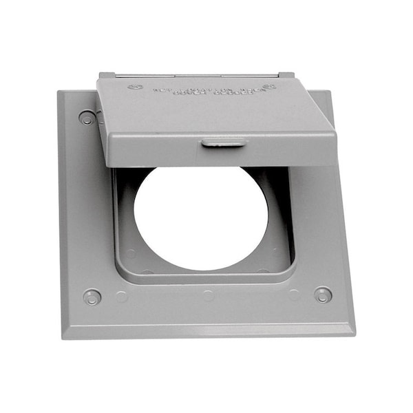 Sigma Engineered Solutions Weatherproof Cover, Outlet Box Type, 2 Gang, Metal Die-Cast, Round Receptacle Cover Type 14321 - main